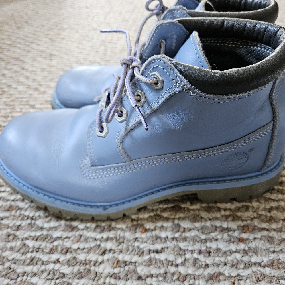 Baby blue timberland boots